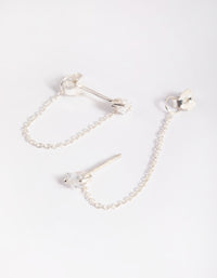 Sterling Silver Chain Stud Earrings - link has visual effect only