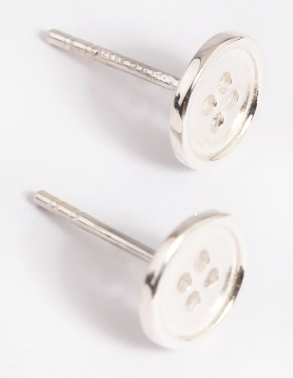 Sterling Silver Button Stud Earrings Lovisa