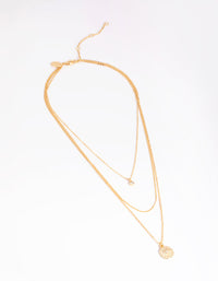 Gold Plated Celestial Layered Necklace - link has visual effect only