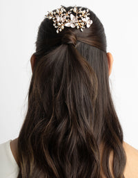 Blush Diamante & Pearl Butterfly Comb - link has visual effect only