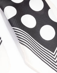 Black & White Polka Dot Bandana Hair Scarf - link has visual effect only