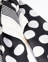 Black & White Polka Dot Bandana Hair Scarf - link has visual effect only