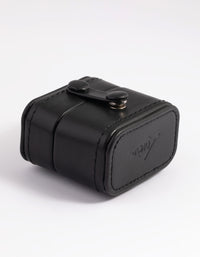 Small Black Faux Leather Ring Box - link has visual effect only