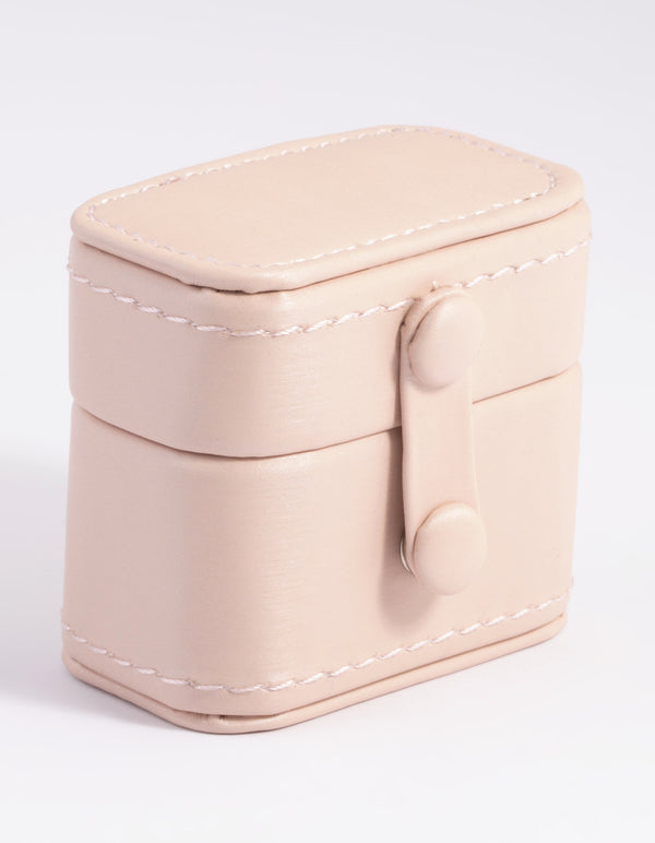 Blush Small Faux Leather Ring Box