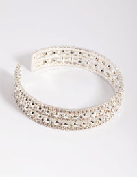 Silver Diamante Wide Bracelet - link has visual effect only