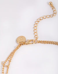 Gold Plated Freshwater Pearl Anklet Set - link has visual effect only