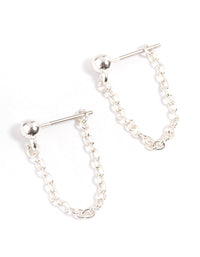 Silver Ball & Chain Jacket Earrings - link has visual effect only