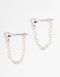 Silver Ball & Chain Jacket Earrings - link has visual effect only