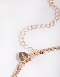 Rose Gold Diamante Layered Necklace - link has visual effect only