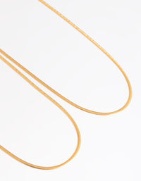 Gold Plated Stainless Steel Fine Chain Layered Necklace - link has visual effect only