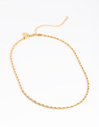 Gold Plated Stainless Steel Twisted Chain Necklace - link has visual effect only