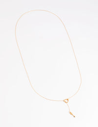 Gold Plated Sterling Silver Heart Thread Necklace - link has visual effect only