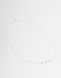 Sterling Silver Cubic Zirconia Necklace - link has visual effect only