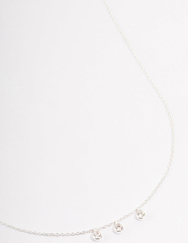 Sterling Silver Cubic Zirconia Necklace