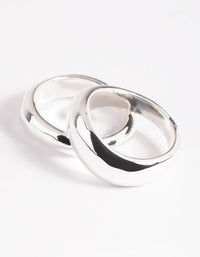 Silver Plated Irregular Ring Set - link has visual effect only