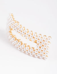 Gold Pearl Rectangular Clip - link has visual effect only