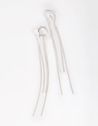 Silver Looped Drop Earrings - link has visual effect only