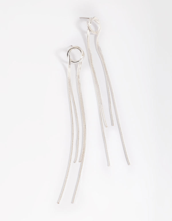 Silver Looped Drop Earrings