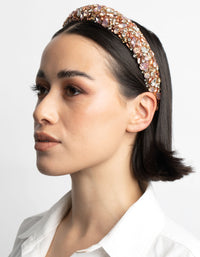 Pink Mixed Stone Headband - link has visual effect only