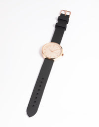 Rose Gold Sparkle Silicon Strap Watch - link has visual effect only