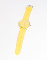 Yellow Bright Silicon Strap Watch - link has visual effect only