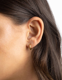 Gold Plated Surgical Steel Chunky Huggie Hoop Earrings - link has visual effect only