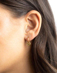 Gold Plated Surgical Steel Chunky Heart Huggie Hoop Earrings - link has visual effect only