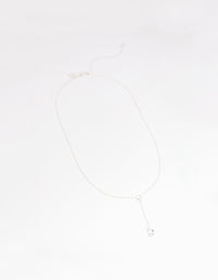 Silver Diamante Lariat Necklace - link has visual effect only