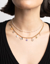 90s Pearl Layered Necklace - link has visual effect only