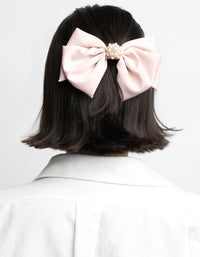 Blush Pearl Bow Clip - link has visual effect only