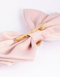 Blush Pearl Bow Clip - link has visual effect only