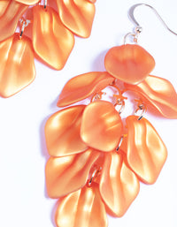 Orange Pearlised Petal Drop Earrings - link has visual effect only