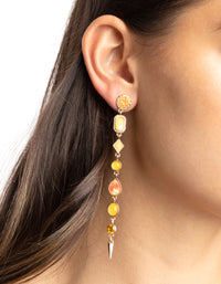 Orange Stone Drop Earrings - link has visual effect only