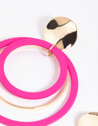 Pink Loop Drop Earrings - link has visual effect only