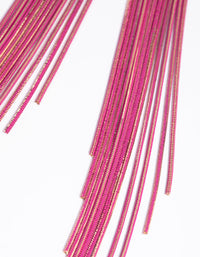 Fuchsia Waterfall Chain Drop Earrings - link has visual effect only