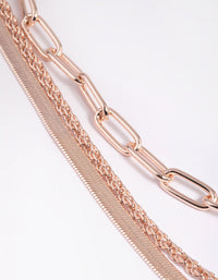 Rose Gold Chain Layered Necklace - link has visual effect only