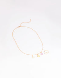 Kids Pastel Daisy Necklace & Ring Set - link has visual effect only