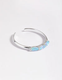 Sterling Silver Blue Opal Ring - link has visual effect only