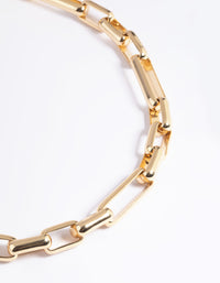 Gold Plated Rectangle Layered Necklace - link has visual effect only