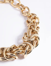 Gold Plated Knotted Chain Necklace - link has visual effect only