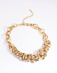 Gold Plated Knotted Chain Necklace - link has visual effect only