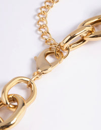 Gold Plated Knotted Chain Necklace - link has visual effect only