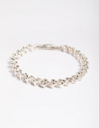 Silver Diamante Heart Clasp Bracelet - link has visual effect only