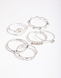 Silver Mini Coin Rings 6-Pack - link has visual effect only