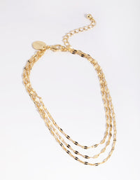 Gold Plated Drape Chain Anklet - link has visual effect only