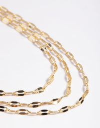 Gold Plated Drape Chain Anklet - link has visual effect only