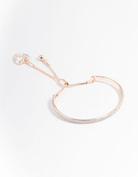 Rose Gold Glitter Bangle with Toggle Bracelet - link has visual effect only