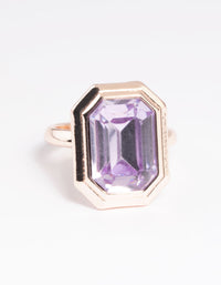 Rose Gold Lilac Cocktail Ring - link has visual effect only