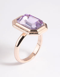 Rose Gold Lilac Cocktail Ring - link has visual effect only