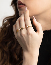 Gold Plated Snake Heart Butterfly Ring - link has visual effect only